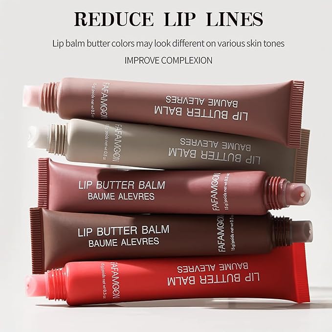 5 PCS Lip Glossy Butter Balm Set, Ultra-Hydrating, Instant Moisture and Hydration Lip Gloss,Long-lasting Hydrating Non-Sticky Lip Balm,Soften Dry Lips and Lip Care