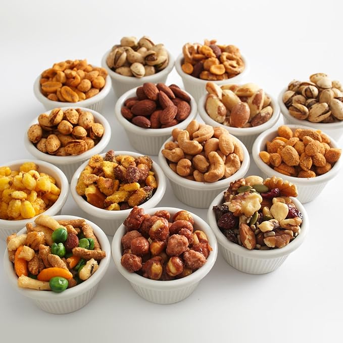 BONNIE AND POP - Nut Gift Basket | Healthy Gift of Assorted Nuts in Reusable Wood Crate | Large Variety Tray with Unique Flavors | Parties, Holidays, Birthday, Sympathy, Office, Thank You, Him, Her | Bonnie & Pop