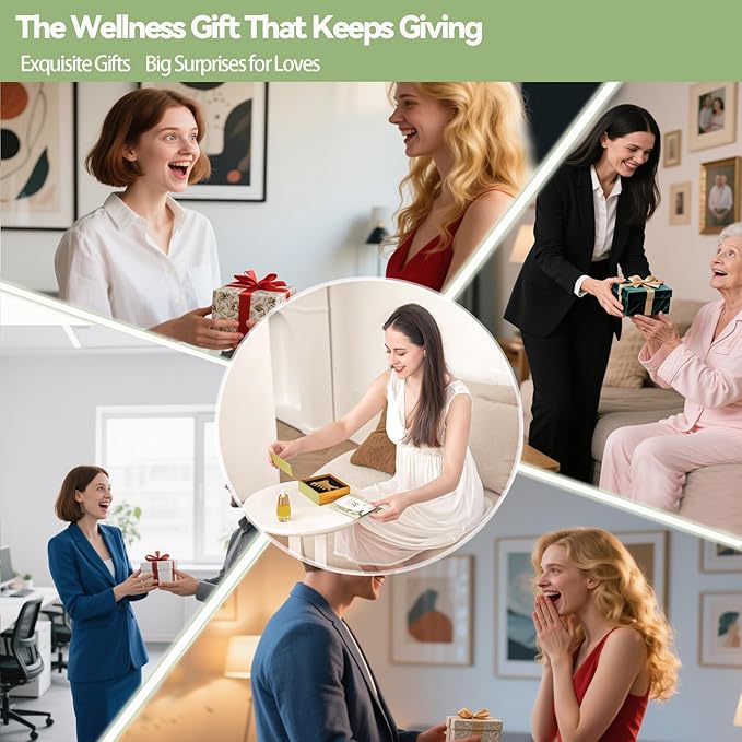 Gua Sha Tool for Face & Body – 4 in 1 Natural Green Sandalwood,Lymphatic Drainage,Jaw Lifting & Nose Sculpting, Head Massage Comb for Stress Relief,Home Office Self Care,Gifts for Mom Girl Friend