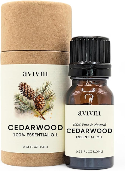 Avivni Cedarwood Essential Oil - 100% Pure & Natural, Organic, Undiluted for Aromatherapy, Skin, Hair, Diffuser (0.33oz - 10ml)…