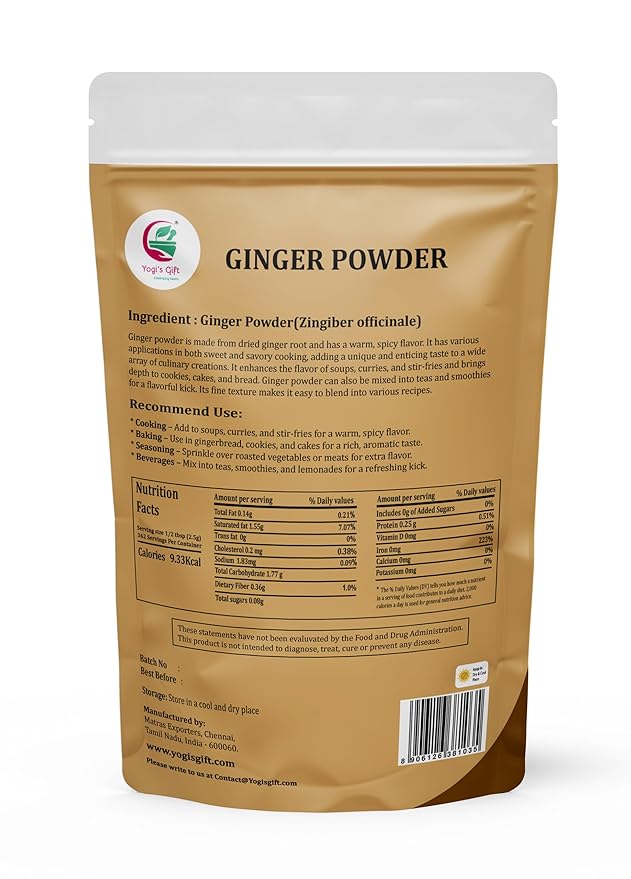 Ginger Powder 2 LB | As Spicy as Fresh Ginger | Flavourful Powdered | 100% Pure and Natural | Great for Baking and Tea | By Yogi’s Gift®