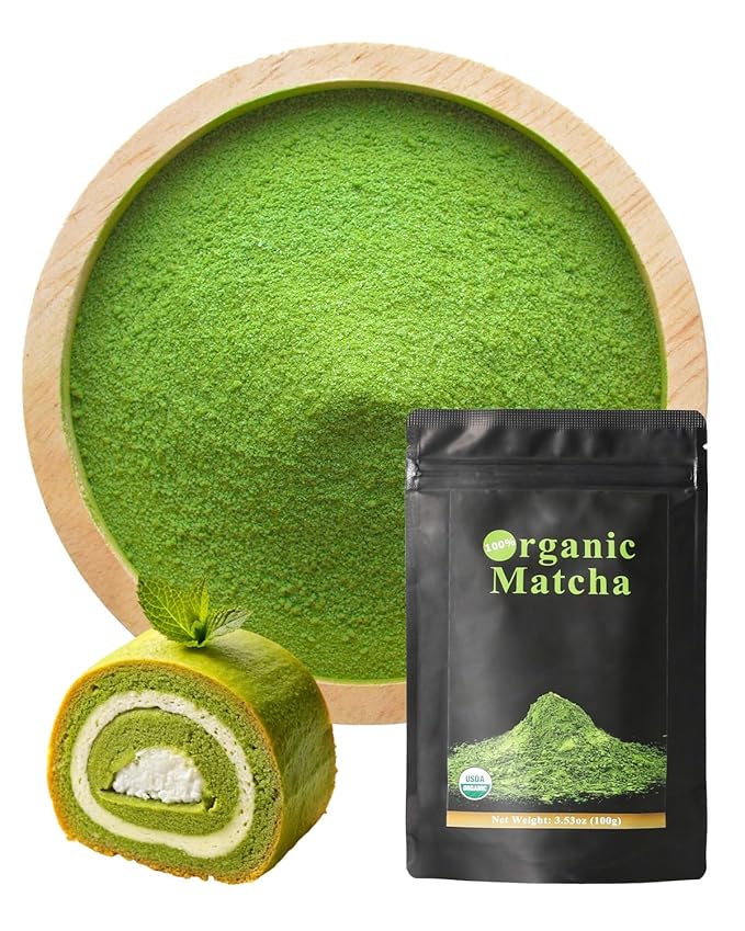 Certified Organic Matcha Green Tea Powder, Culinary Grade, Perfect for Smoothies, Desserts and Baking, 3.53OZ