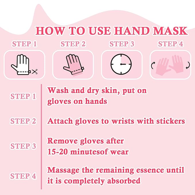 Hands Mask Moisturizing Gloves, 6PCS Hydrating Hand Peel Masks Exfoliating Gloves for Dry, Cracked, Rough, Aging Hands, Lightweight Soft Hands Mask Moisturizer Gift Set for Women Men (B)