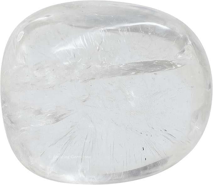 Amazing Gemstone Clear Quartz Crystals and Healing Stones Tumbled - 1 Oz Clear Quartz Stone, Natural Healing Stones for Energy Balance, Stress Relief - Polished Gems Rocks