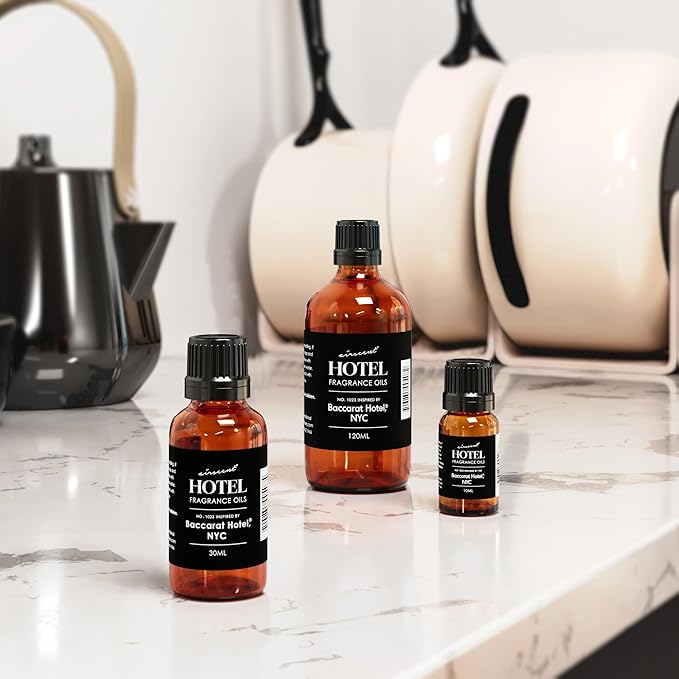 AirScent Hotel Diffuser Oil No. 1023 Inspired by The Baccarat Hotel Scent - Love Affair Fragrance Oil for Ultrasonic and Waterless Diffusers and Crafting - 500 mL, 16.9 fl oz Glass Bottle