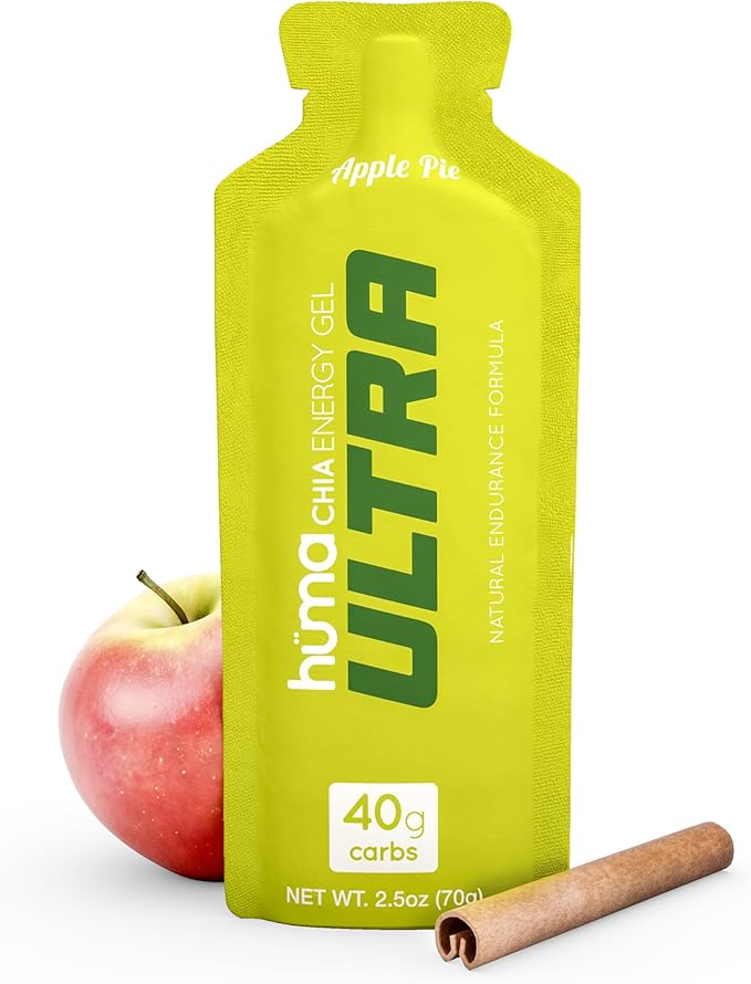 Huma Ultra - 40g Carbs Real Food Energy Gel with Ultra Endurance Formula - 40 Pack, Apple Pie