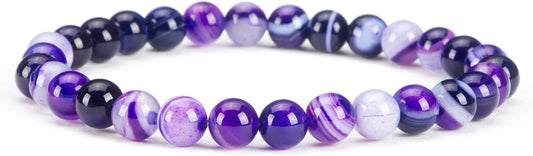 Cherry Tree Collection - Small, Medium, Large Sizes - Gemstone Beaded Bracelets For Women and Men - 6mm Round Beads