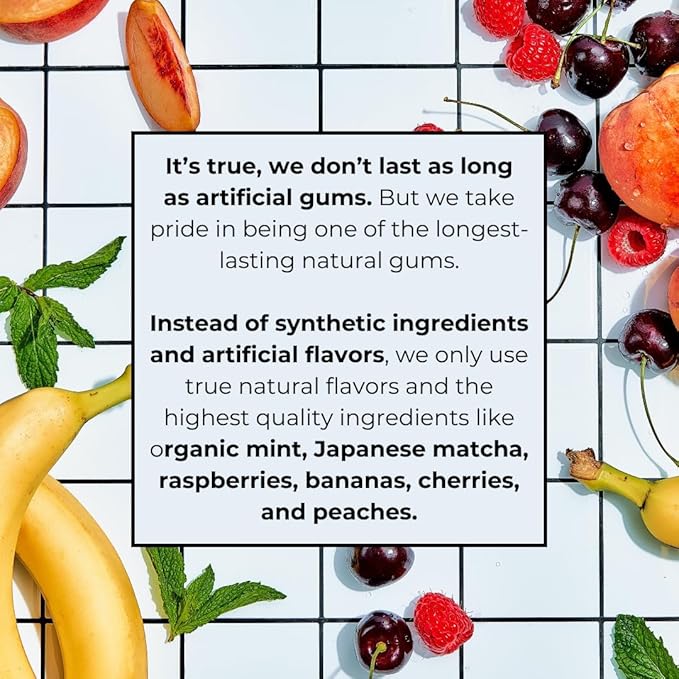 Refresh Gum, Xylitol, Natural, Sugar Free, Chewing Gum, Plastic Free, Natural Flavors & Organic Ingredients, Non GMO, Gluten Free, Vegan, 12 Count (Pack of 5), Variety Pack