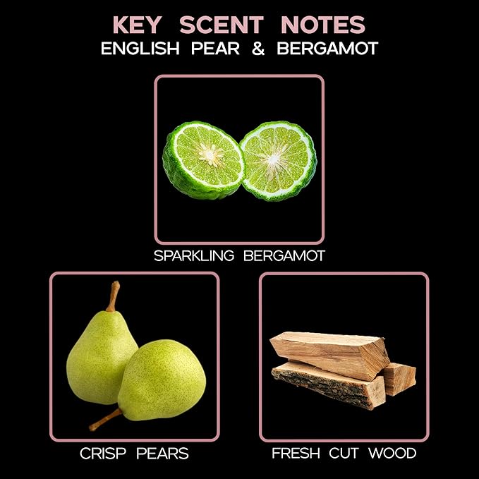 LOVSPA English Pear & Bergamot Diffuser Oil - Luxury Essential Oils for Diffuser Refill & Air Freshener Room Spray - Long-Lasting & Natural Home Fragrance, Scented Oil for Diffusers, USA Made, 4oz