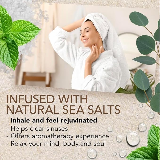 Shower Steamers Aromatherapy - Birthday Gifts for Men - Shower Bombs Aromatherapy, Spa Day Essentials, Relaxation Spa Gifts - Self Care Stocking Stuffers (Peppermint & Menthol 8 Count)