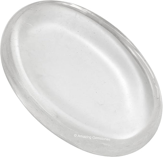 Amazing Gemstone Clear Quartz Crystal Worry Stone Crystals and Healing Stones - Worry Stones for Stress Relief Gift - Piedra Crystal Fidget for Meditation - Unique Stocking Stuffers and Birthday Gift