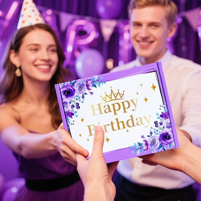 Happy Birthday Gifts for Women, Luxury Lavender Spa Gift Basket with Bath Essentials, Birthday Gifts for Mom, Wife, Sister, Girlfriend, Daughter, Coworker 16 oz Tumbler 3D Pop Up Birthday Cards