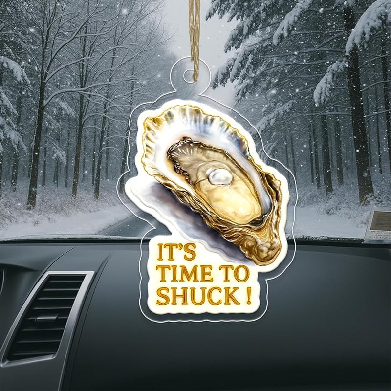 Funny Oyster Ornament, Gag Christmas Ornament, Seafood Lover Gift, Unique Holiday Decoration, Fun Keepsake for Foodies Acrylic Ornament – Personalized Christmas Tree Decoration,