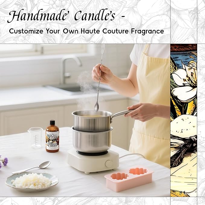 HIQILI Camellia and Orchid Fragrance Oil for Candle, Soap and Perfume Making, Add to Shampoo & Body Lotion, Floral Scents- 5.07 Fl Oz