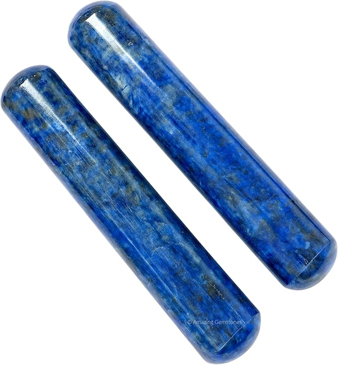 Amazing Gemstone Sodalite Crystal Wand Massage Stick - Pelvic Wand Gua Sha for Adults - Crystals and Healing Stones Massage Wands for Adults Gifts (Smooth)