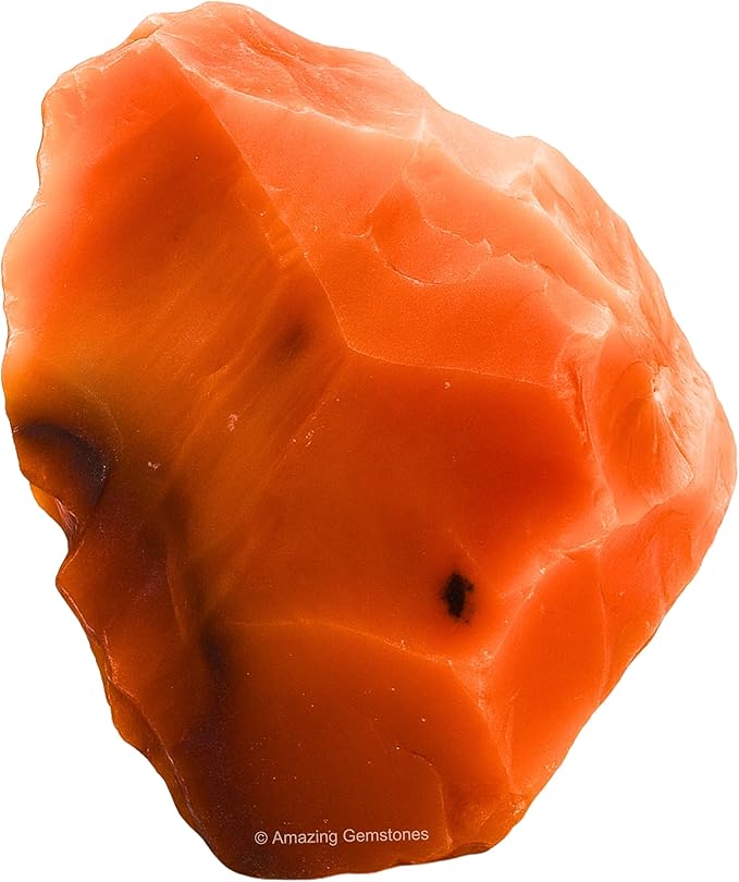 Amazing Gemstone Carnelian Raw Crystals and Healing Stones, Natural Rocks for Tumbling - DIY Raw Stones and Crystals, 2 Pieces