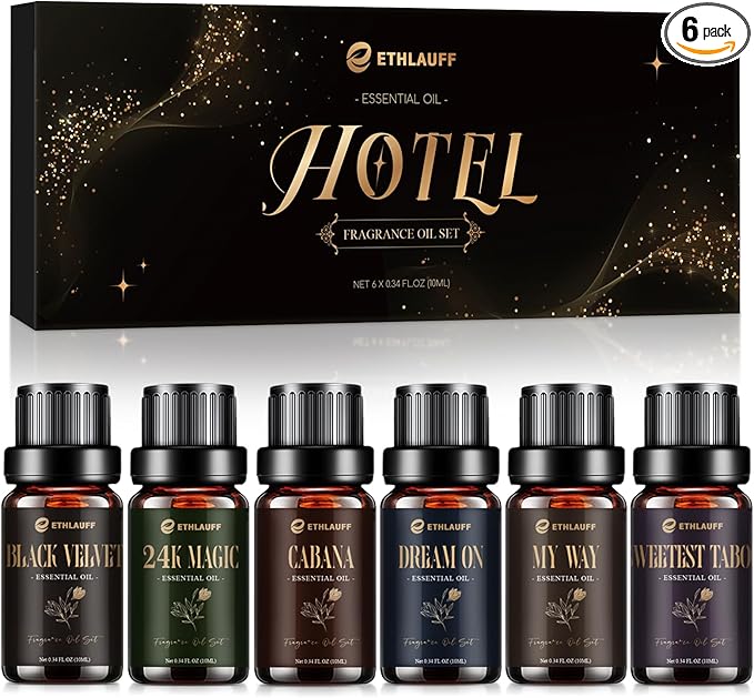 Hotel Diffuser Oils, Hotel Collection Diffuser Oil, Luxury Essential Oil Set for Diffuser, Soap & Candle Making Scents