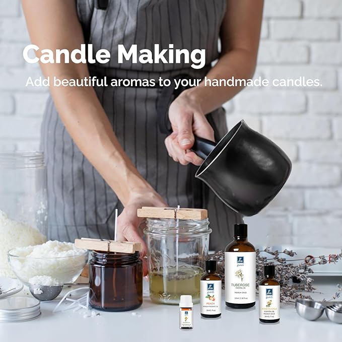 Gardenia Essential Oil - Natural Perfume for Aromatherapy, Perfume Making, Candles, Soap, Room Spray, Diffuser Blends - Pure Fragrance, 10mL Undiluted - Pack of 2