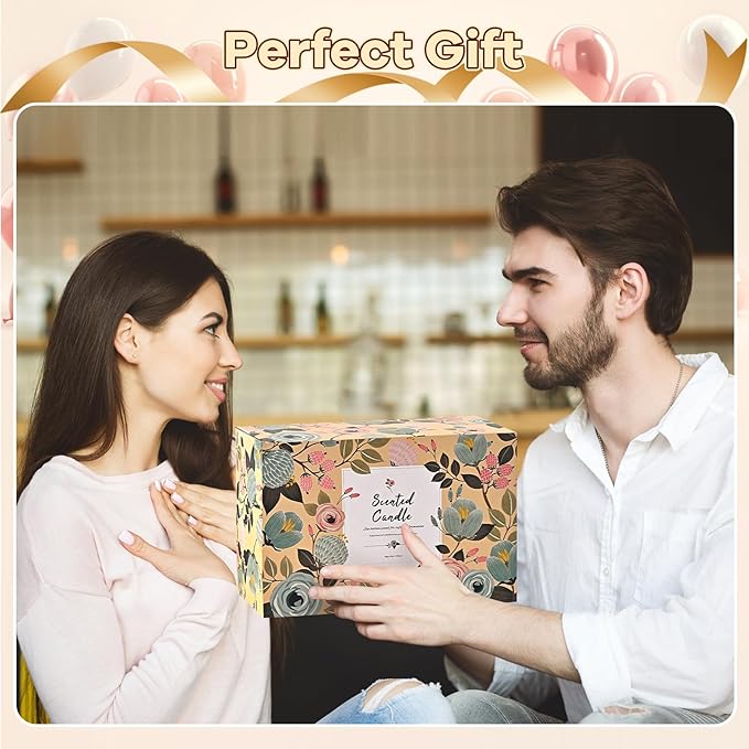 Scented Candles Gift Set, Candles for Home Scented 12 Pack, 300 Hours Long Lasting Soy Wax Aromatherapy Candle Set, Friends Moving Away, Birthday, Retirement Gifts for Women with Gift Box