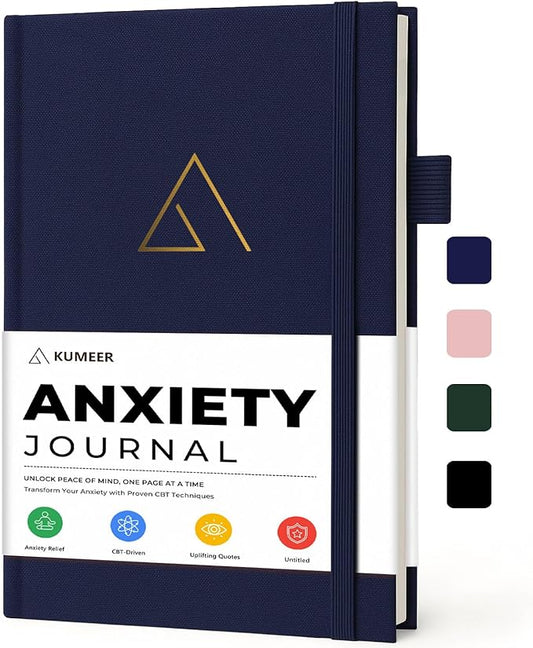 Guided Anxiety Journal for Women & Men – Cognitive Behavioral Therapy (CBT) Journal with Repetitive Mindfulness Prompts, Anti-Anxiety Techniques, Overthinking & Brain Dump Journals for Mental Health & Wellness