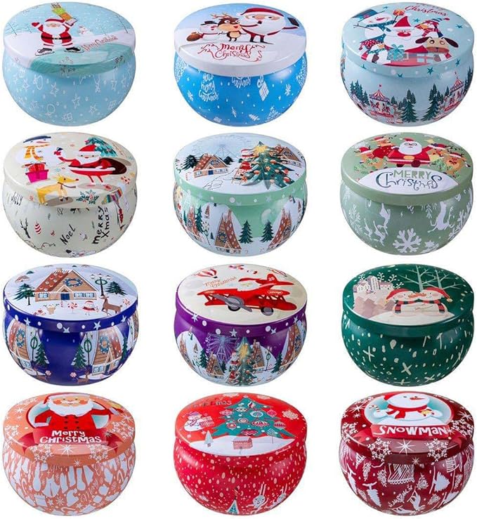 Christmas Scented Candles Gifts for Women, 12 Pack 2.5 oz Natural Soy Wax Aromatherapy Candles Gift Set for Home, Mother's Day,Christmas,Birthday,Valentine's Day