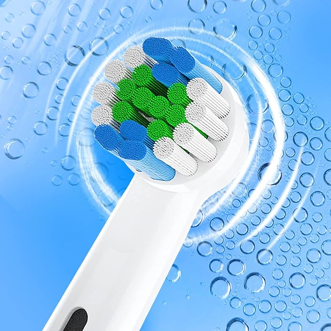 Toothbrush Replacement Heads Fit for Oral B Braun Electric Toothbrushes, 8pcs, 4 Heads for Cross Action, 4 Heads for Daily Clean, Repuesto for Type 3756 3757 3765 4729 4731