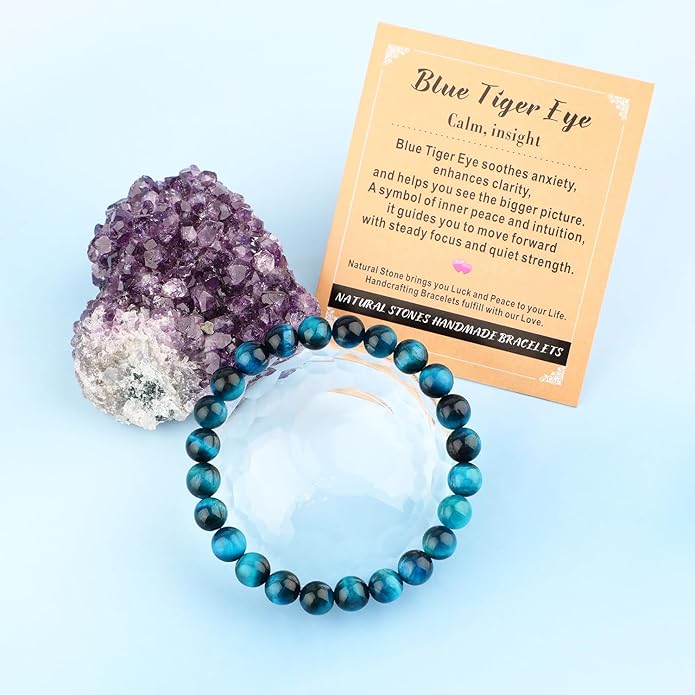 AD Beads 4mm6mm8mm10mm Handmade Bracelet - Natural Gemstone for Peace and Tranquility - Meditation, Yoga, Healing and Energy Gift for Unisex