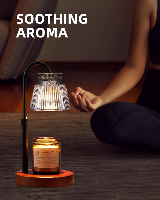 Candle Warmer Lamp with Timer &Dimmable Wax Melt Warmer for Scented Jar Candles, 2 Bulbs,Birthday Gifts for Women House Warming Gifts, Home Decor