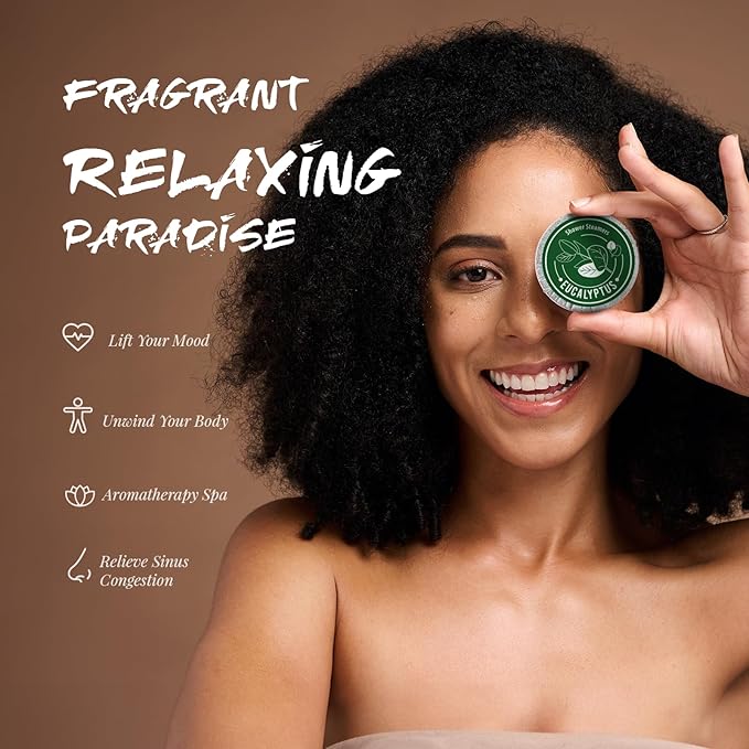 Shower Steamers Aromatherapy, 8% Natural Essential Oils, Women/Men Spa Steamer, Lingering Intense Aroma, Soothing Stress Relief, Body&Soul Relaxing Bath Bombs, Stocking Stuffer for Friend/Family