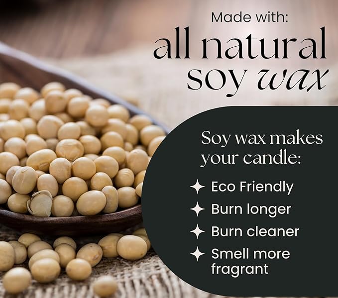 Large Crystal Candles for Women - 12oz Soy Wood Wick Candles That Crackle. Scented, Non-Toxic, Luxury Aromatherapy. Unique Meditation Spiritual Gifts for Women