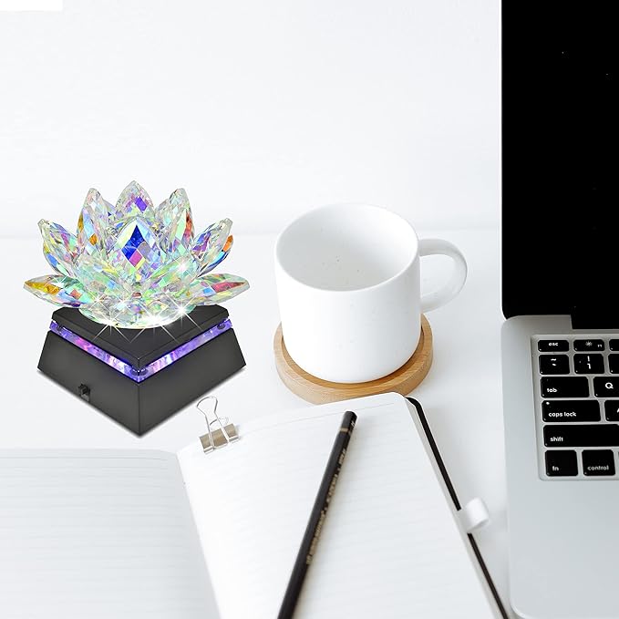 4 LED Display Base - LED Light Display Stand - Light Stand for Crystal Glass Art - Battery Operated LED Base Stand w/ Color Changing Lights - 2.5" Illuminated Holder