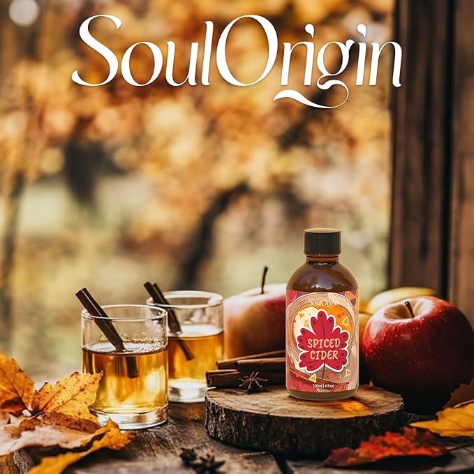 Autumn Spiced Cider Essential Oil 120ml (4 Fl Oz), Natural Fall Fragrance Oils for Aromatherapy Essential Oil Diffuser, Fragrance Lamps Humidifier, Massage, Candle Making, Gifts for Women