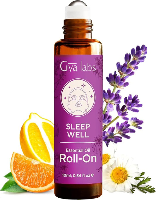 Gya Labs Sleep Essential Oil Roll On - 0.34 Fl Oz - Travel Size Roller for Camping, Skin, Aromatherapy Relief, Convenience