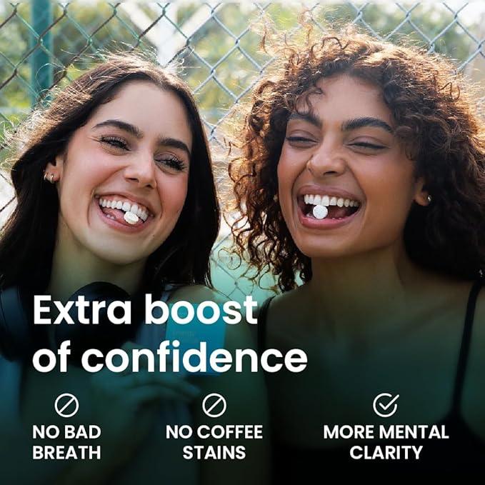 NeuroGum Energy & Focus Mints (Spearmint, 90 Pieces) | 40mg Natural Caffeine + L-Theanine + Vitamin B12 & B6 | Sugar Free Nootropic Cognitive Brain Performance Supplement