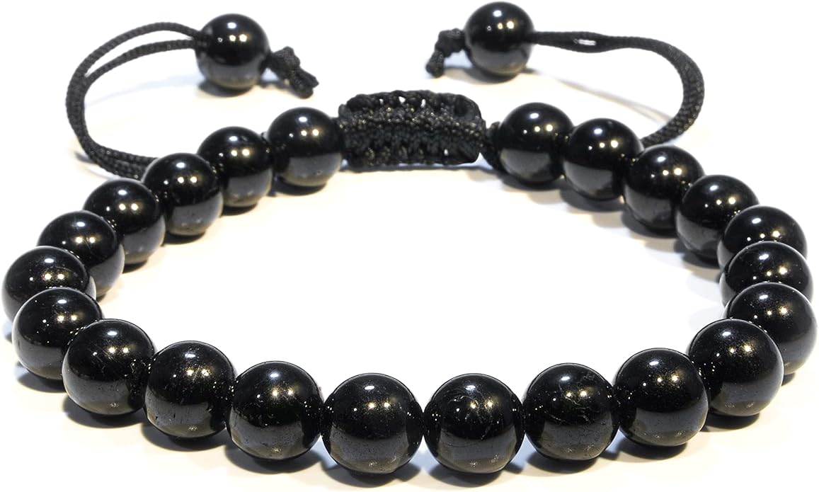 Energy Protection Crystal Handmade Adjustable Bead Bracelet Perfect for Men, Women’s Gift - Gemstone Healing Stretch Bracelet Pulsera Para Hombre Mujer Stocking Stuffer