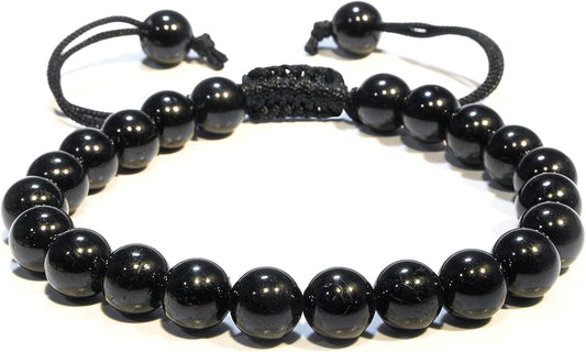 Energy Protection Crystal Handmade Adjustable Bead Bracelet Perfect for Men, Women’s Gift - Gemstone Healing Stretch Bracelet Pulsera Para Hombre Mujer Stocking Stuffer