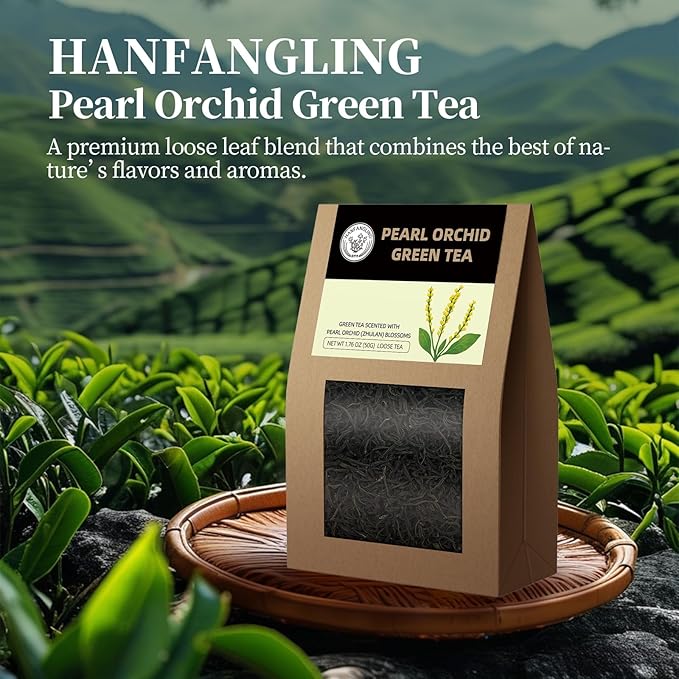 HANFANGLING Oolong Tea 100% Natural Loose Leaf Total 1.76oz (pearl orchid)