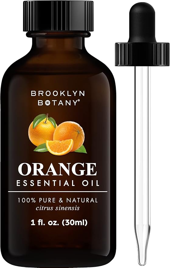 Brooklyn Botany Sweet Orange Essential Oil - 100% Pure and Natural - Premium Grade Oil with Dropper - for Aromatherapy and Diffuser - 1 Fl Oz