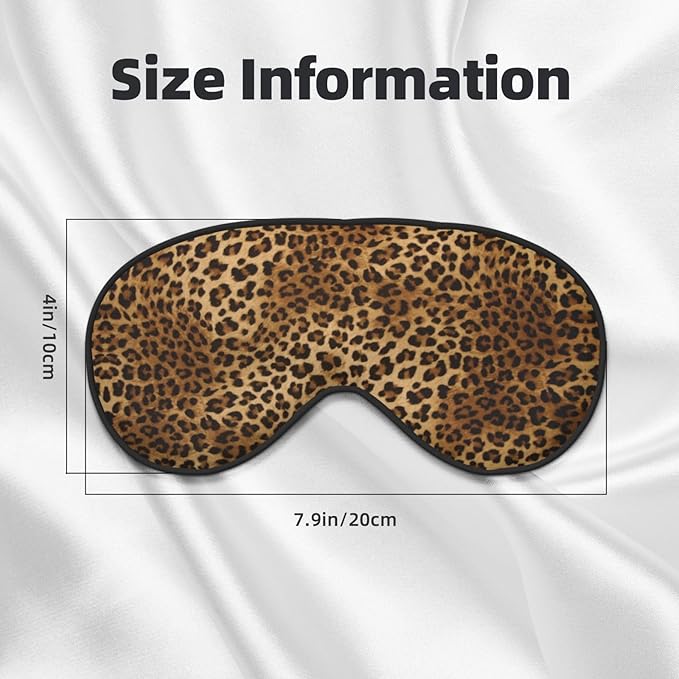 Abstract Brown Leopard Sleep Mask for Sleeping, Soft Comfort Eye Shade, Blackout Eye Cover, Deep Rest, Travel, Nap, Meditation