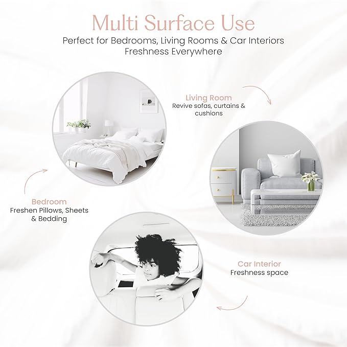 FIELD FLEUR Coconut Rose Linen & Room Spray 15.5 oz - Aromatic & Refreshing Bedding & Fabric Mist - Air Freshener for Clothes & Sofas – Notes of Coconut, Vanilla, Jasmine & Citrus - Made in USA