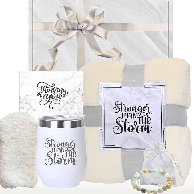 Get Well Soon Gifts for Women - Thinking of You Care Package for Cancer Recovery, Surgery, Sick Friend, Hospital Comfort, Chemo Care Treatment, Sympathy - Thoughtful Gift Box (Beige)