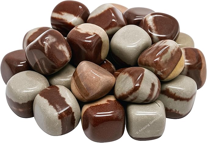 Amazing Gemstone 1oz Narmada Shiva Lingam Crystals & Healing Stones Tumbled,Healing Stones for Energy Balance,Stress Relief - Premium Polished Gems Rocks for Meditation&Wellness