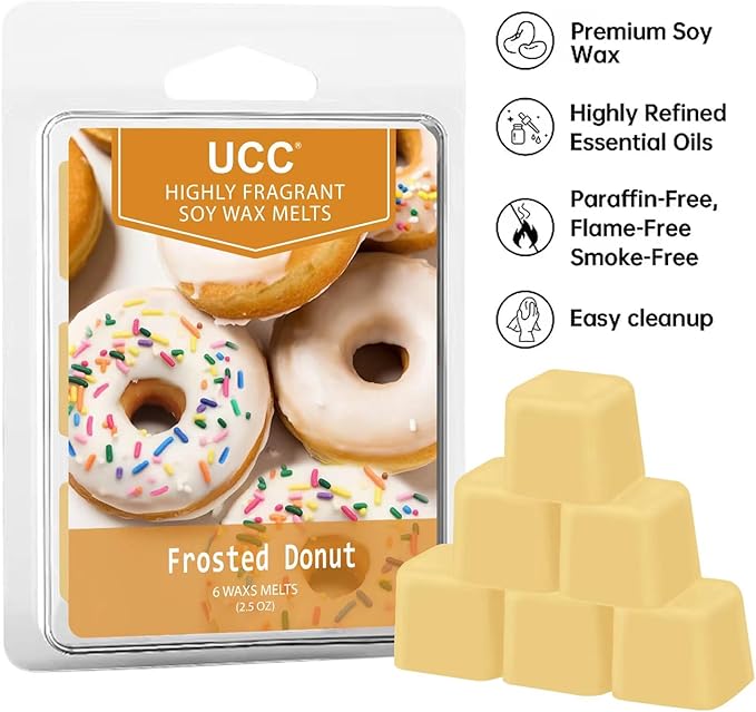 UCC Premium Wax Melts, Fall Variety Fragrance Melts, Scented Soy Wax Melts Cubes, Natural Plant Based Highly Scented Wax Melts Tarts, 4 Pack