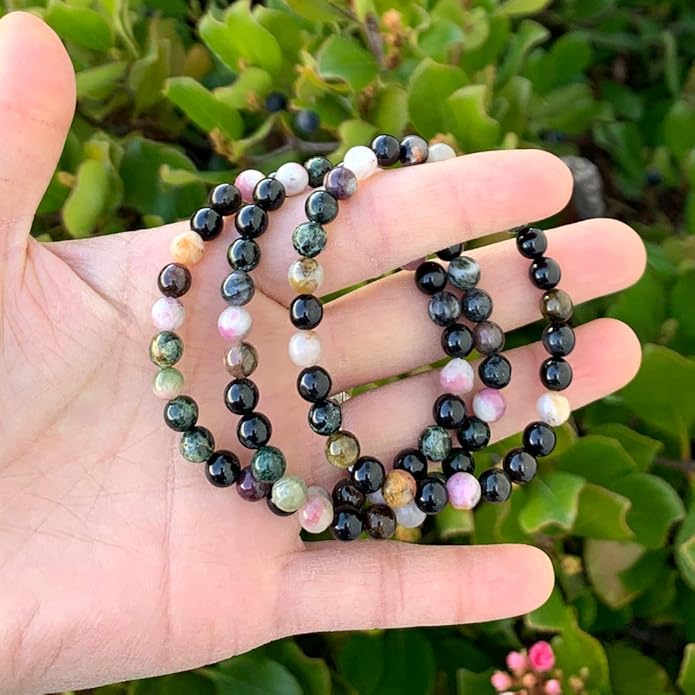 Adabele 1pc Natural Stretch Gemstone Bracelet 6mm (0.24 Inch) Bead 7" 7.5" 8 inch Healing Crystal Quartz Energy Chakra Jewelry Women Birthday Gift