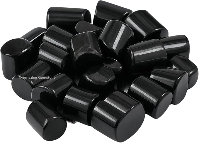 Amazing Gemstone Black Tourmaline Crystals and Healing Stones Tumbled - 1 oz, Healing Stones for Energy Balance, Stress Relief - Premium Polished Gems Rocks for Meditation and Wellness