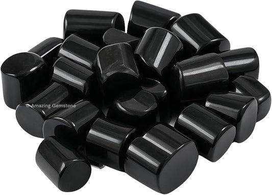 Amazing Gemstone Black Tourmaline Crystals and Healing Stones Tumbled - 1 oz, Natural Healing Stones for Energy Balance, Stress Relief - Premium Polished Gems Rocks for Meditation and Wellness