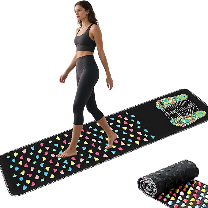 Foot Massage Mat,Reflexology Foot Pressure Point Mat,Acupressure Mat for Feet Relaxes(68.9 x 13.78 Inches)