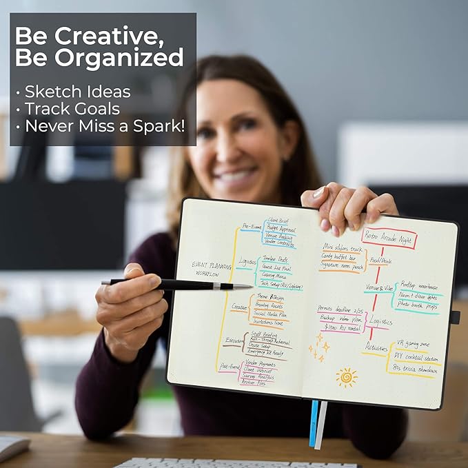 IN-LUXPRO Weekly Monthly 2026 Planner (Jan.26-Dec.26),11.5"x8.5",12 Months Agenda Plan with Month Tabs & Pocket,Expenses/Note Pages, Appointment Book Calendar with Hardcover Vegan Leather Cover,Black