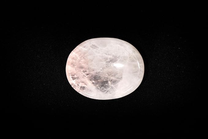 L PEDRA & CRYSTAL Worry Stone A Handheld Comfort to Ease Stress, Enhance Focus, and Promote Inner Peace (Rose Quartz Worry Stone)