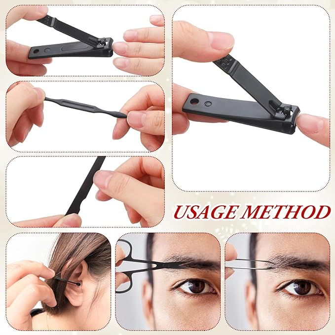 6 Sets Funny Christmas Manicure Sets Bulk Christmas Stocking Stuffers Nail Clipper Kit Funny Xmas Gifts for Men Woman Husband Boyfriend Parent